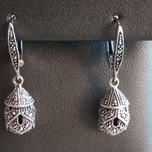 Sterling Silver Marcasite Earrings